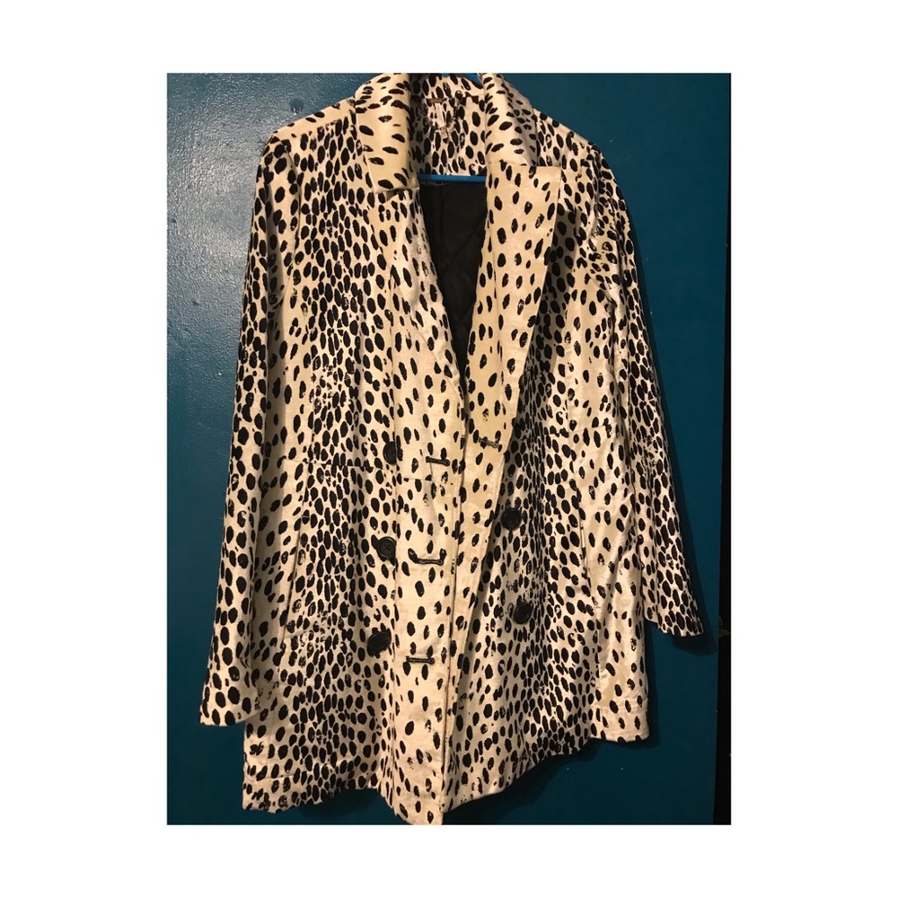 Leopard mixed quilted jacket
